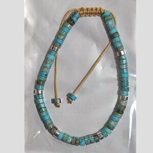 Turquoise Adjustable Beaded Bracelet - never worn